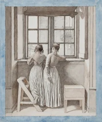 Am Fenster im Atelier des Künstlers